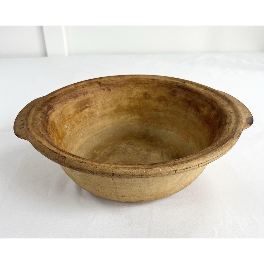 VTG Pampered Chef Family Heritage Stoneware 12" Deep Baking Bowl 1450 Seasoned